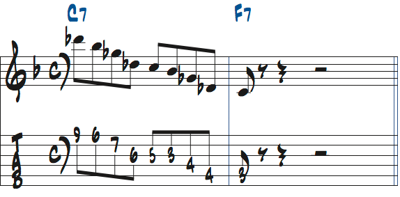 C7-F7で使えるリック2楽譜