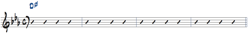 Dm7(b5)の楽譜