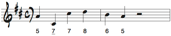 様々なメジャーキーの長いメロディ問題10の解答楽譜