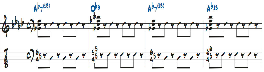 テンションコードを使った楽譜