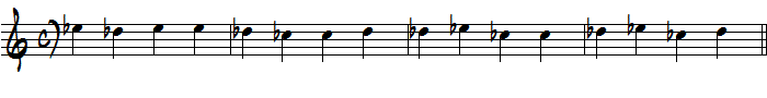 3弦にフラットを使った読譜練習楽譜