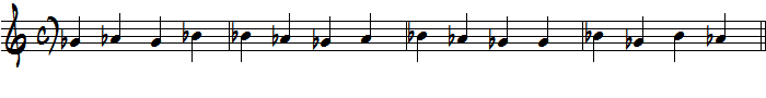 4弦にフラットを使った読譜練習楽譜