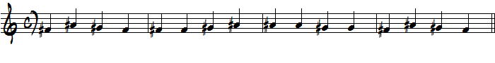 4弦にシャープを使った読譜練習楽譜