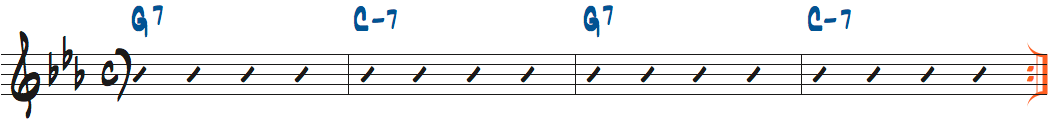G7-Cm7ループ楽譜