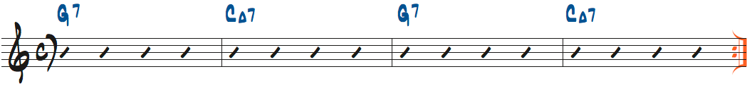 G7-CMa7ループ楽譜