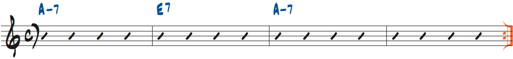 Am7-E7-Am7楽譜