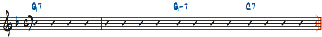 G7-Gm7-C7楽譜