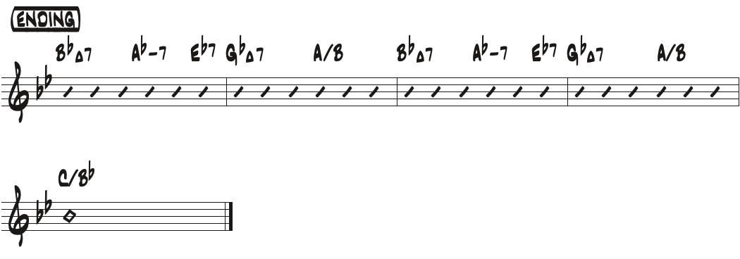 west coast bluesエンディング楽譜