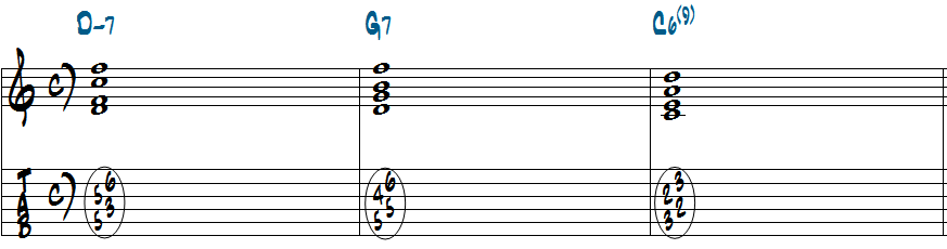 Dm7-G7-C6(9)