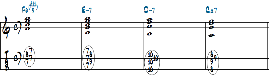 F6(9,#11)-G7-CM7