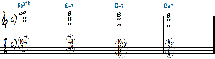 F6(9,#11)-G7-CM7