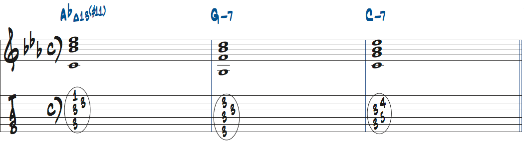 AbMa13(#11)-Gm7-Cm7楽譜