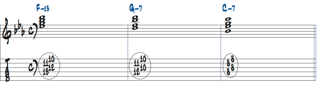 Fm13-Gm7-Cm7楽譜