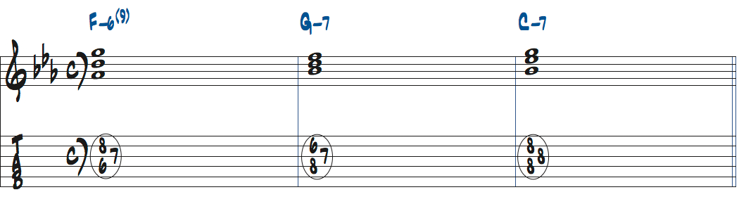 Fm6(9)-Gm7-Cm7楽譜