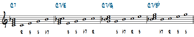 C7コードクローズヴォイシング