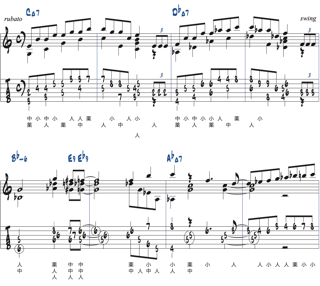 1573ボイシングを使ったアレンジ例4楽譜