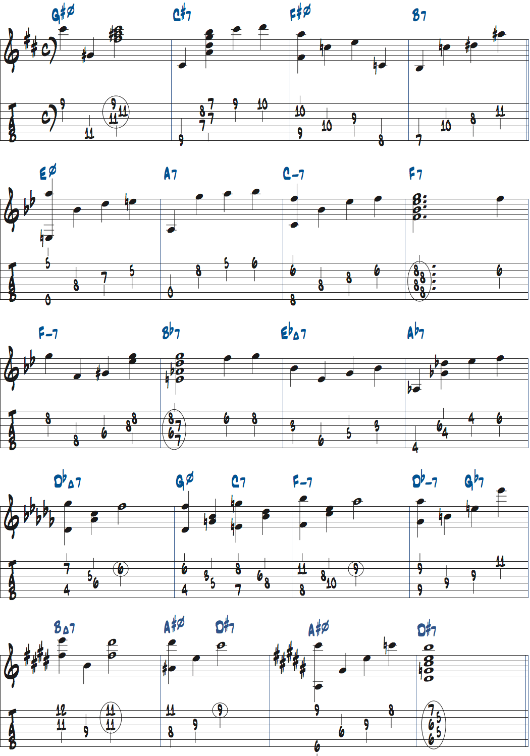 星影のステラのエンディングの変調アイデア2ページ1楽譜