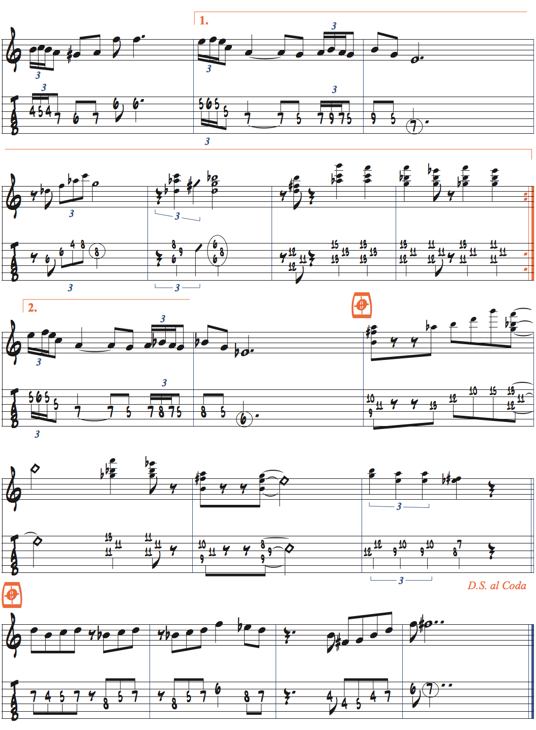 ファッツ・ナヴァロ作曲nostalgiaのメロディ楽譜ページ2