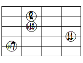 dim7(11,b13)ドロップ2ヴォイシング5弦ルート第3転回形