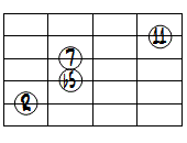 dimM7(11forb3)ドロップ2ヴォイシング5弦ルート基本形
