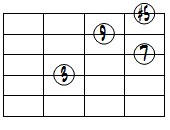 M9(#5)ドロップ2ヴォイシング4弦ルート第1転回形