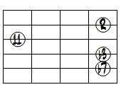 m7(11)ドロップ2ヴォイシング5弦ルート第3転回形